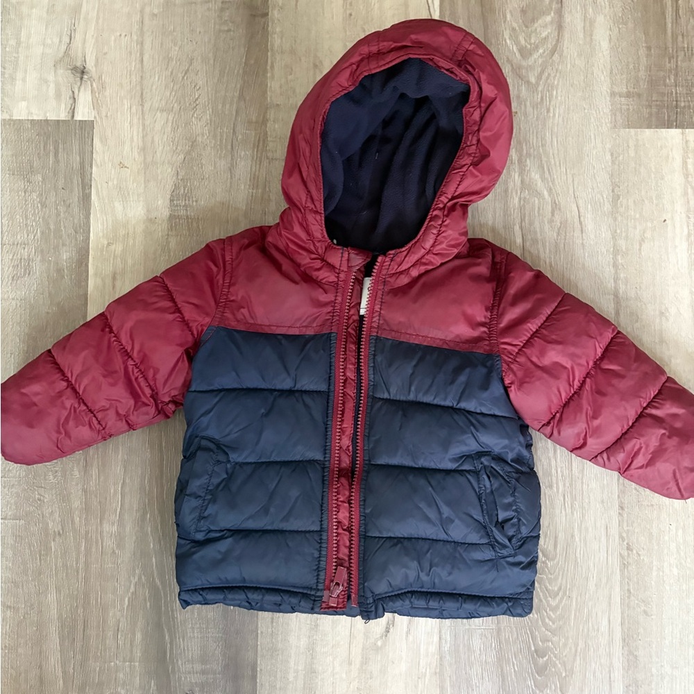 Old Navy Kids Puffer Jacket - Red and Navy